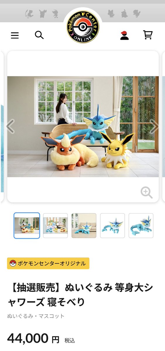 再販するのか。欲しいけど置く場所無いよ🥹 【抽選販売】ぬいぐるみ