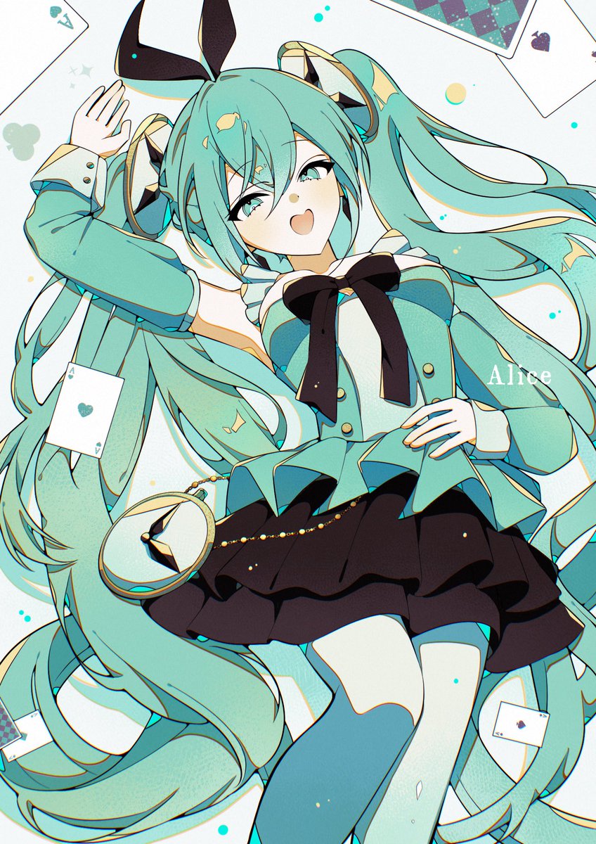 アリスミク🃏🩵🖤 #初音ミク
