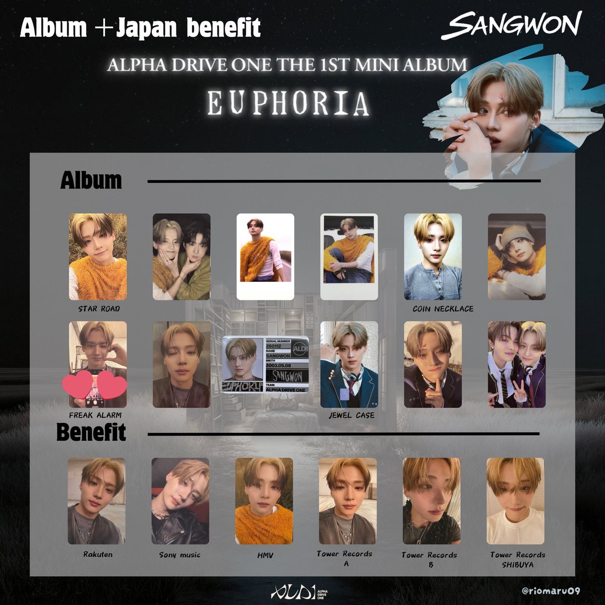 ALPHA DRIVE ONE EUPHORIA ALD1アドワン アルバム トレカ 特典 交換