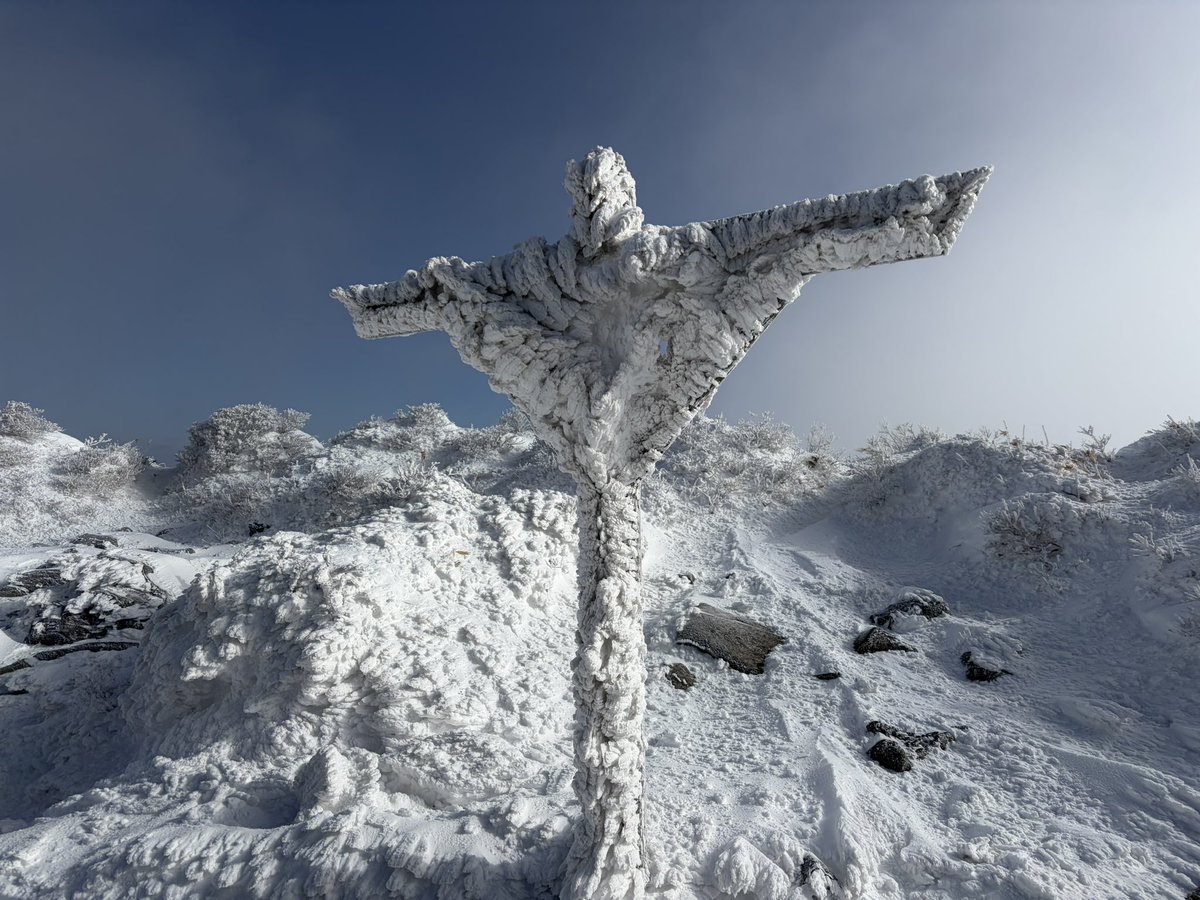 爆風だったので写真だけ撮って即下山したんだけど、改めてこの山頂標識