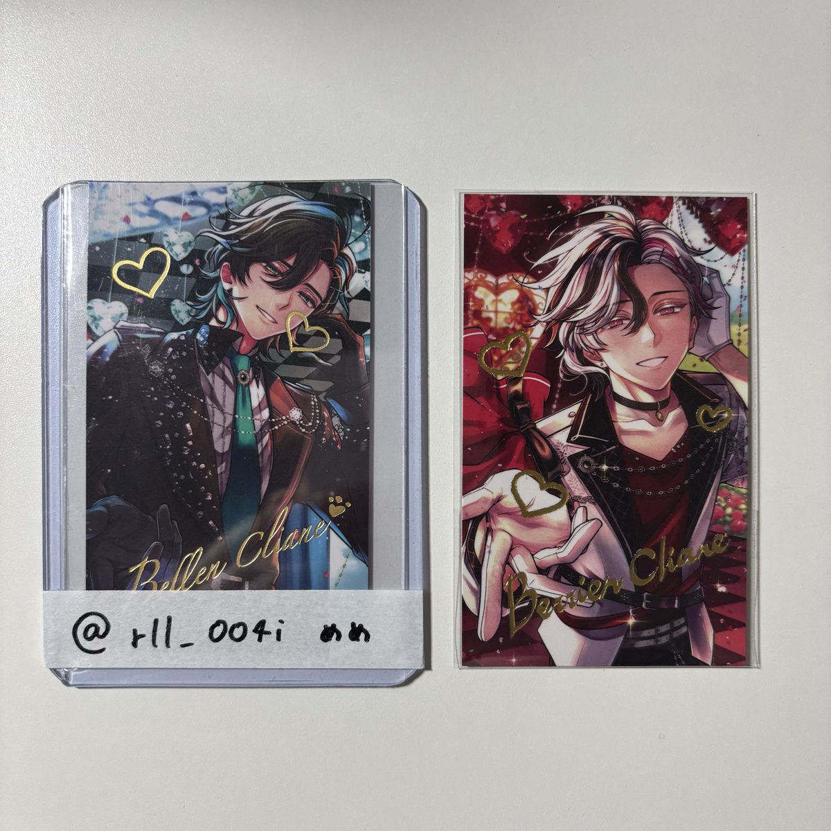 0【交換】あくねこ バレンタイントレカ風カード 箔押し 譲 ベリアン