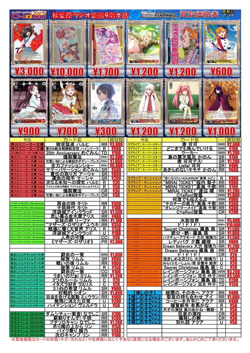 ◇ #ヴァイスシュヴァルツ 買取情報◇ 気になっちゃう背中 SEC 13000
