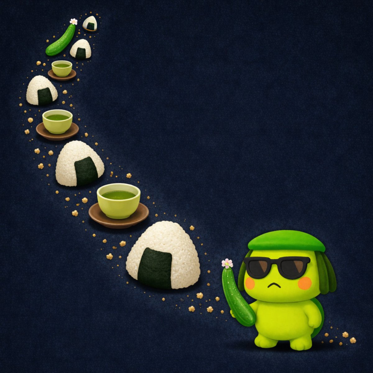 かっぱさんの芸術作品 カパチイね🥒🥒🥒