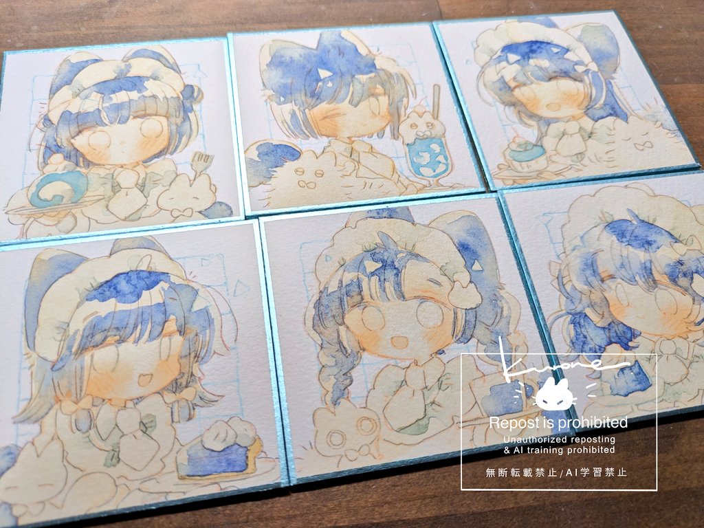 カスタム豆色紙と並走で描いている豆色紙🔷wip