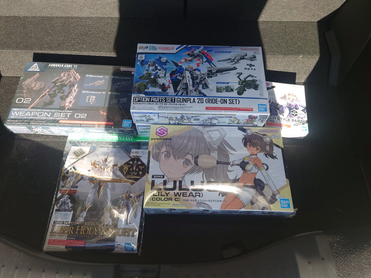 30MMの購入とライドセット購入(疲れで2個買ってた) 後は今作製してるAC