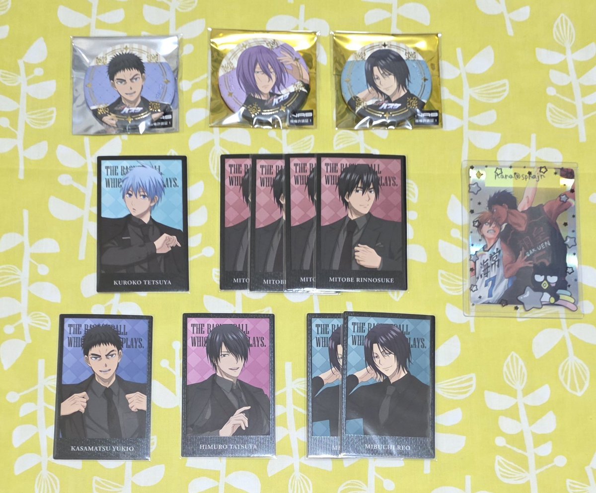 交換譲渡】黒子のバスケ 黒バス 中外 中外鉱業 JF2026 缶バッジ ポラ