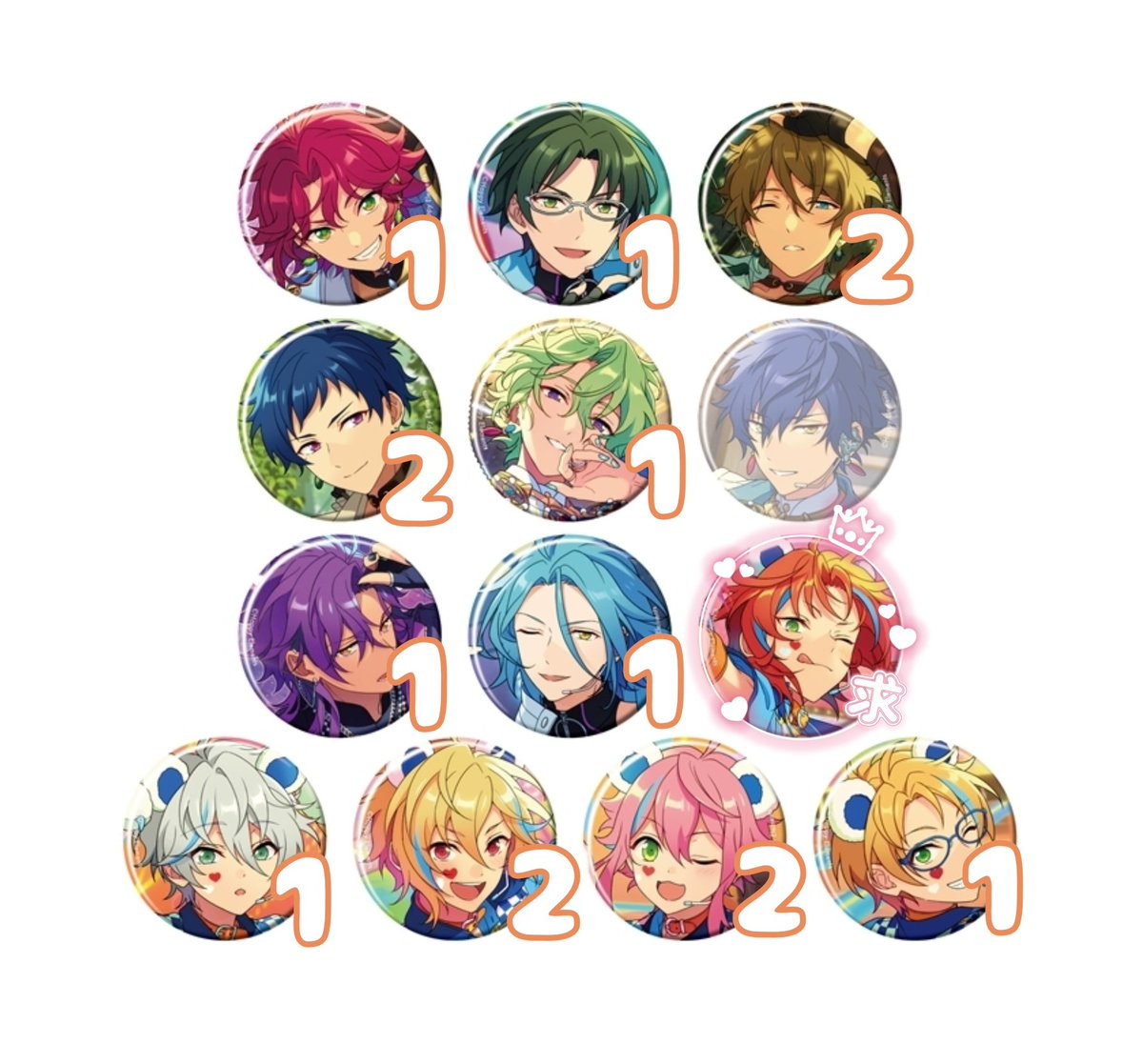 交換・譲渡】あんスタ コレクション缶バッジ Nov idol 譲￤真緒 敬人