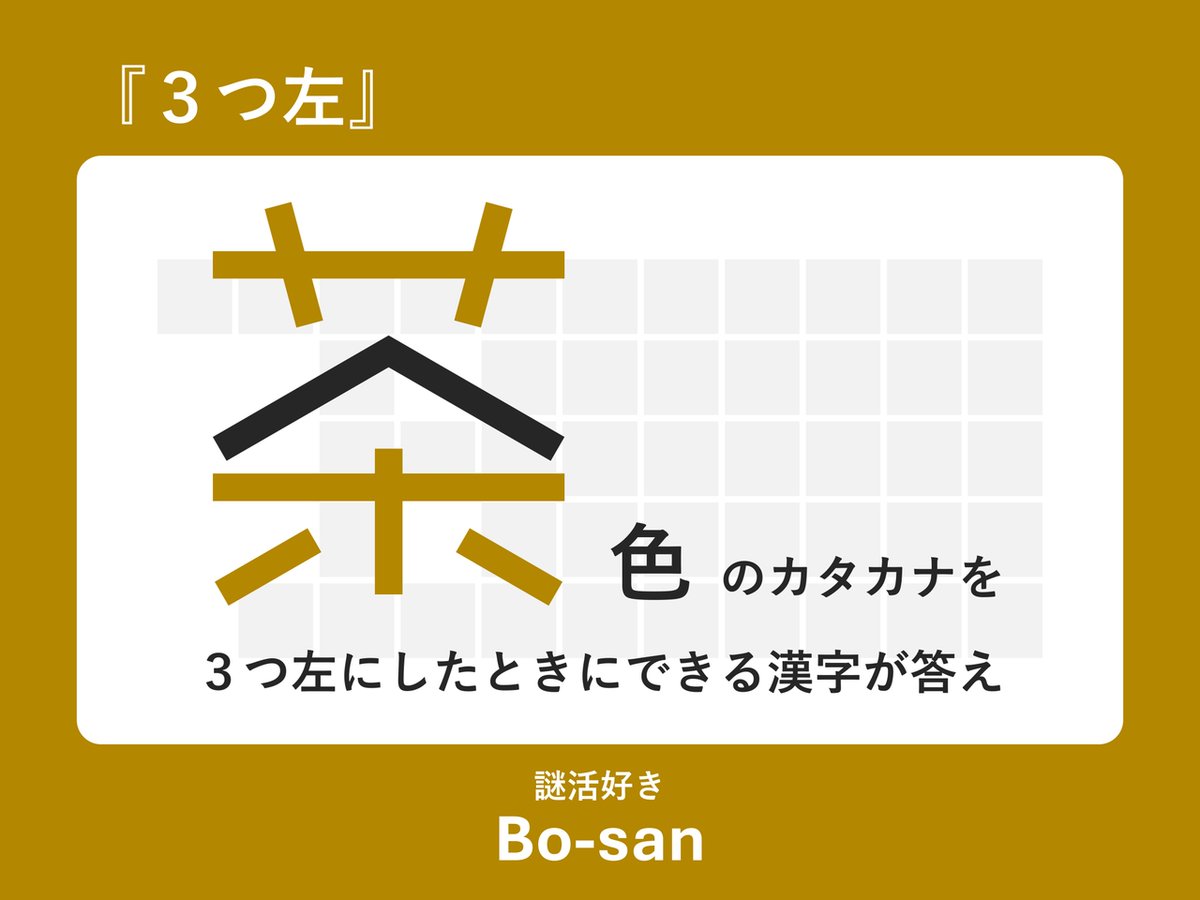 漢字の茶 by ぼーさん
