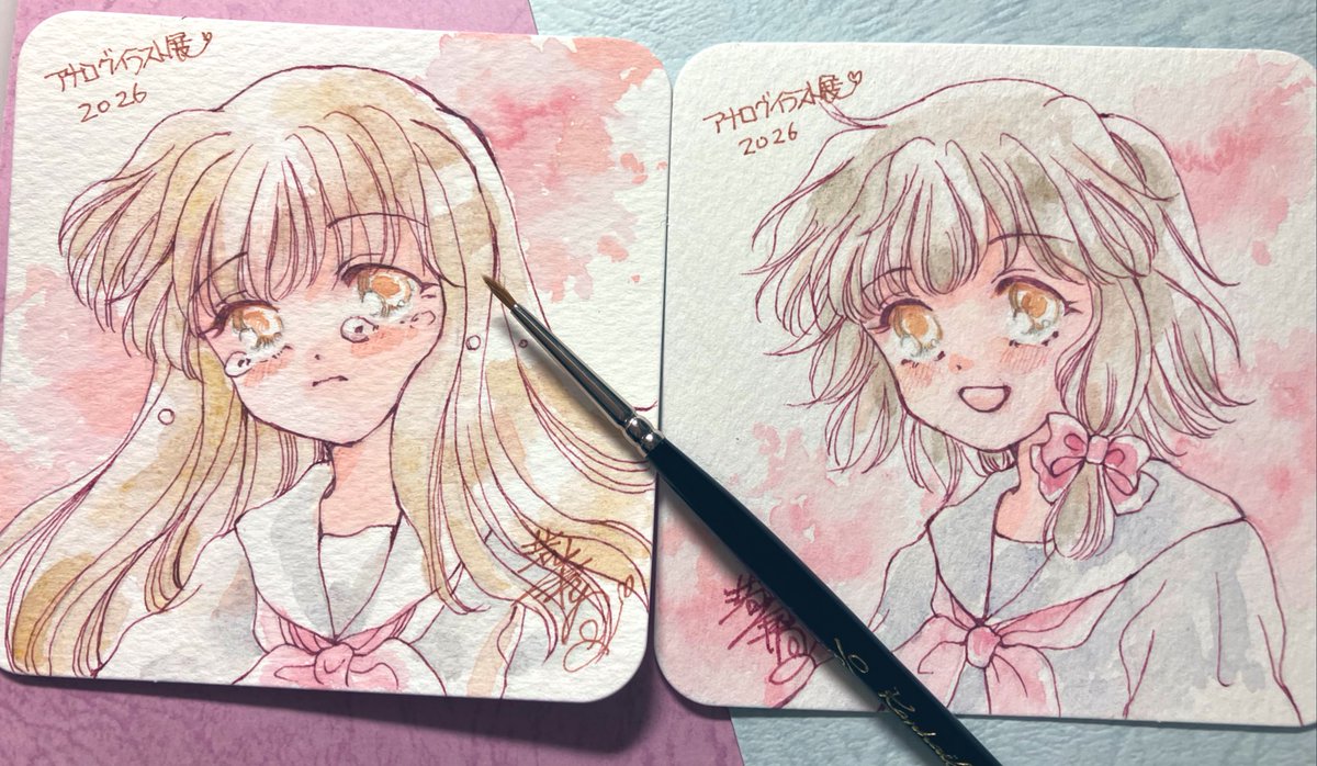 アナログイラスト展 #川崎文具店 時間のお〜 隙間を見つけて〜 煩悩