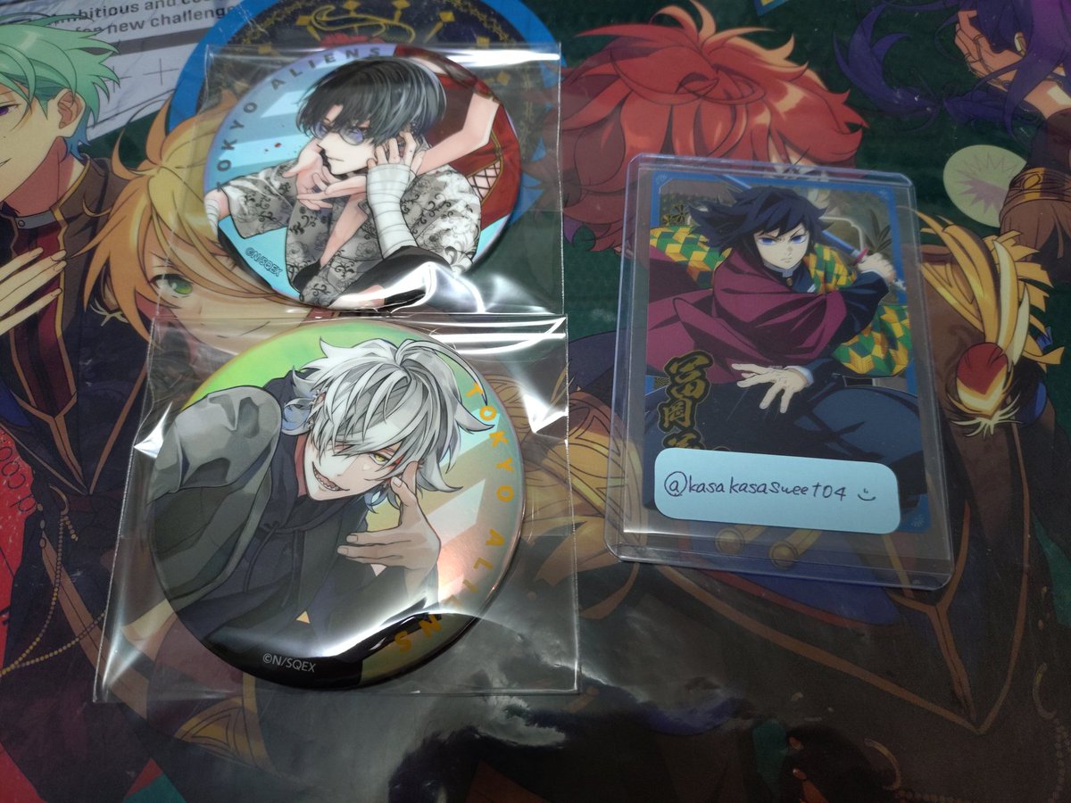 🌻交換・譲渡🌻東京エイリアンズ 東エリ ビッグオーロラ缶バッジ