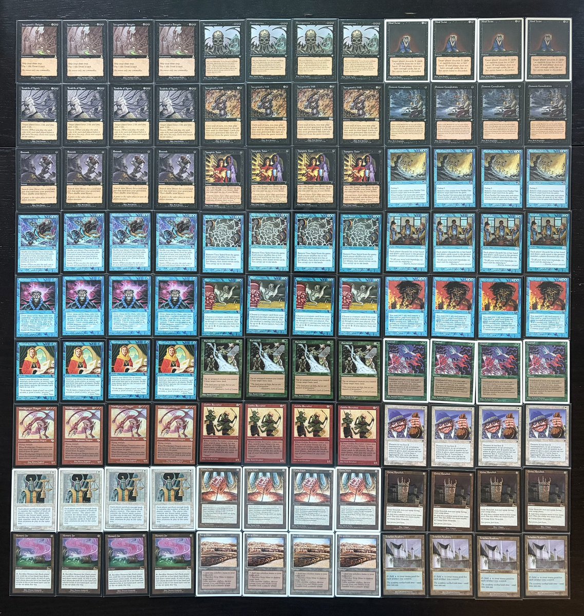 プレモダンの主要な禁止カード。 ミドルスクールだと半分くらい使える