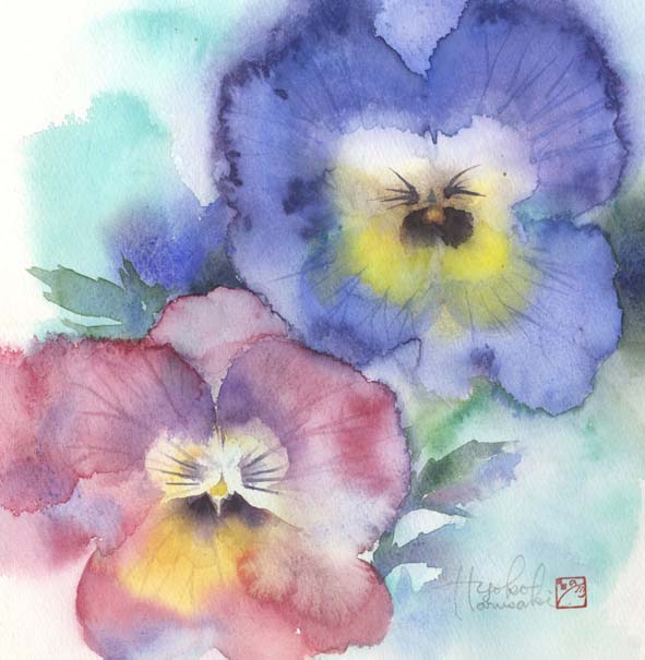 パンジー : はるさき水彩画blog
