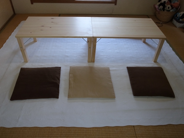 無印良品のローテーブル折りたたみ式 追加 : 月が昇れば