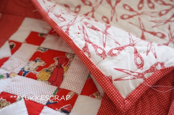 今週のパッチワーク ～完成！赤のサンプラーキルト ～ : YUKKESCRAP