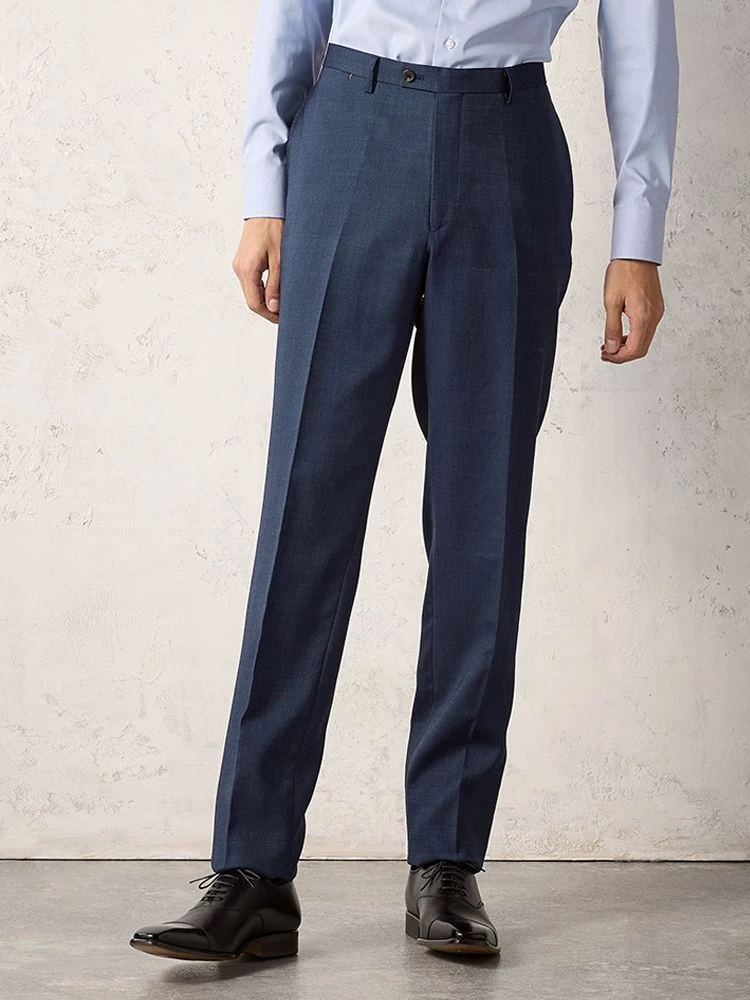 ブルー 【EDWINコラボ】デニムライクウールセットアップパンツ