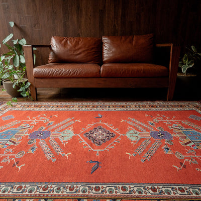 ペルシャ手織りキリム ウール ラグ アゼルバイジャン 117×205cm