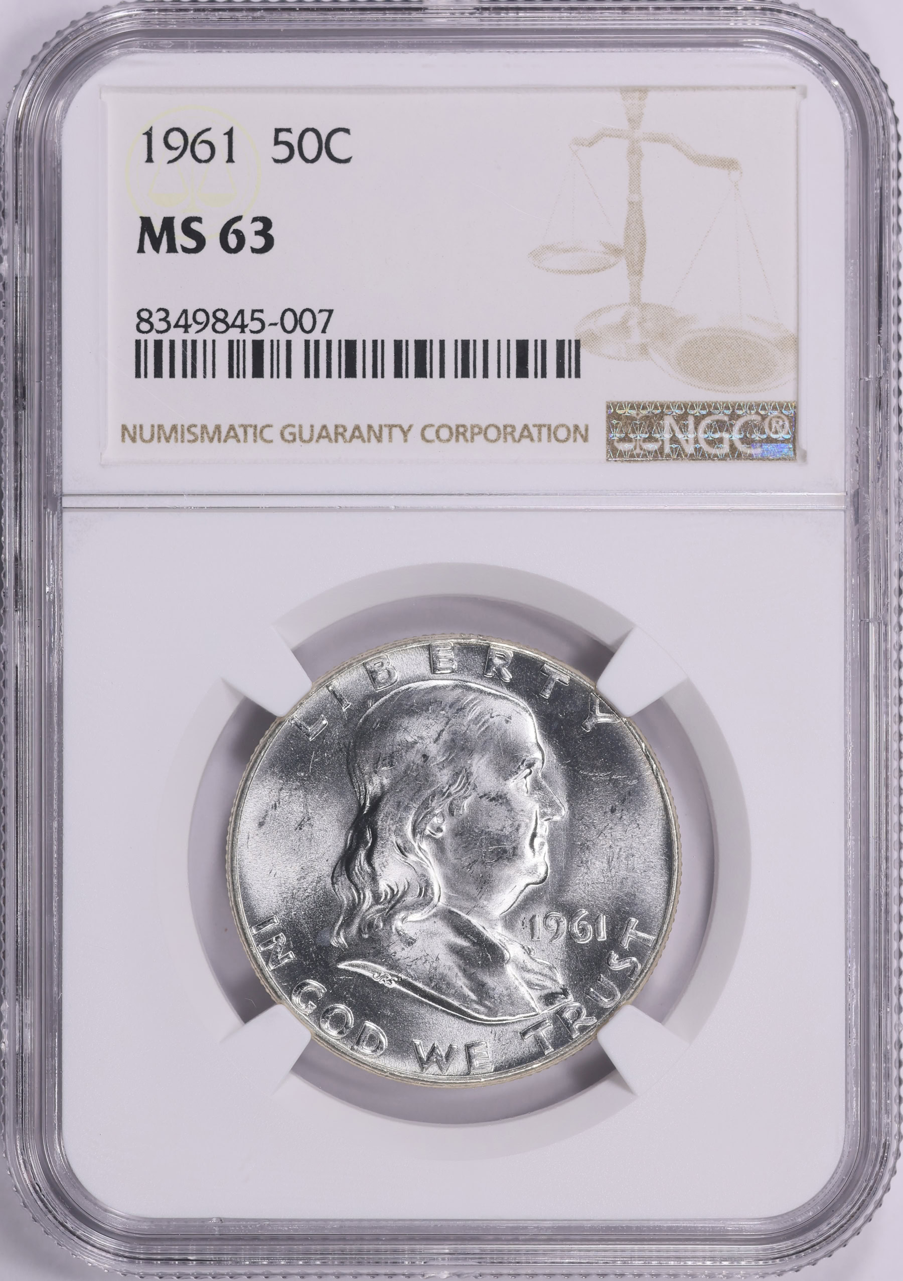 1961 Franklin Half Dollar NGC MS-63 (Item 2050992