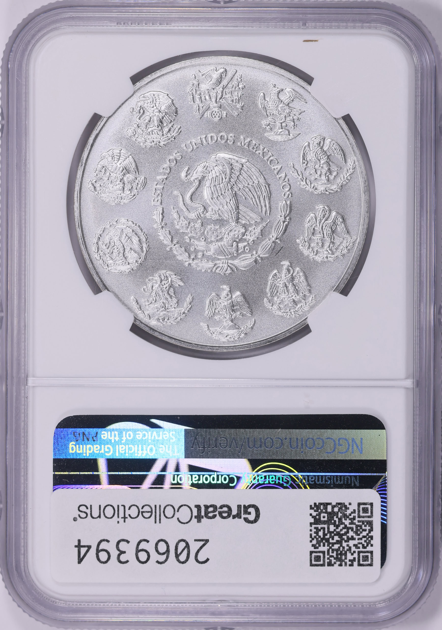 Mexico 2021-Mo Silver Onza Libertad KM-639 NGC MS-69 (Item 2069394