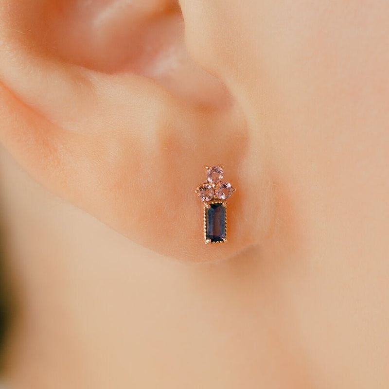 K10 アイオライト ホワイトトパーズ ピアス ボディピアス │ 14G・16G