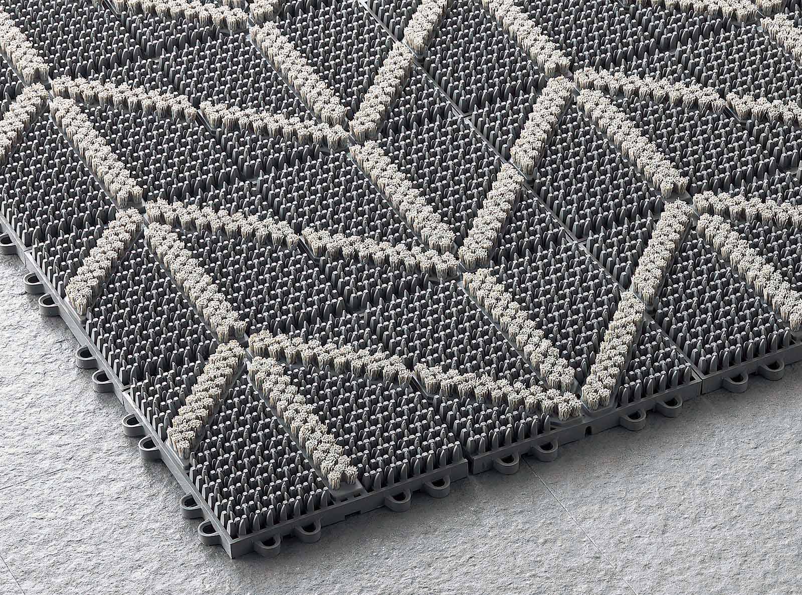 山崎産業株式会社｜エバック ブラシハードマットYA 本駒 グレー