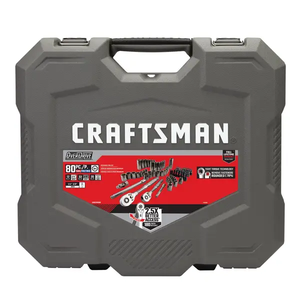 Craftsman 80-Piece OVERDRIVE Mechanics Tool Set - CMMT99080L