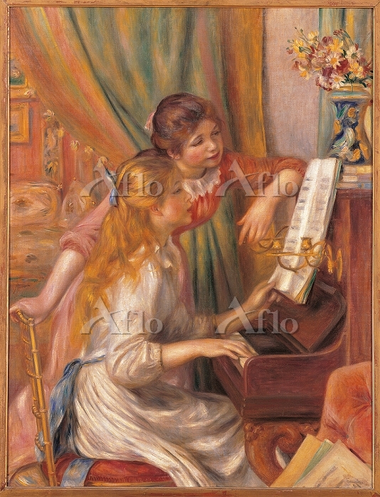ルノワール 「ピアノに寄る少女たち(ピアノに寄る娘たち)」 [22007965