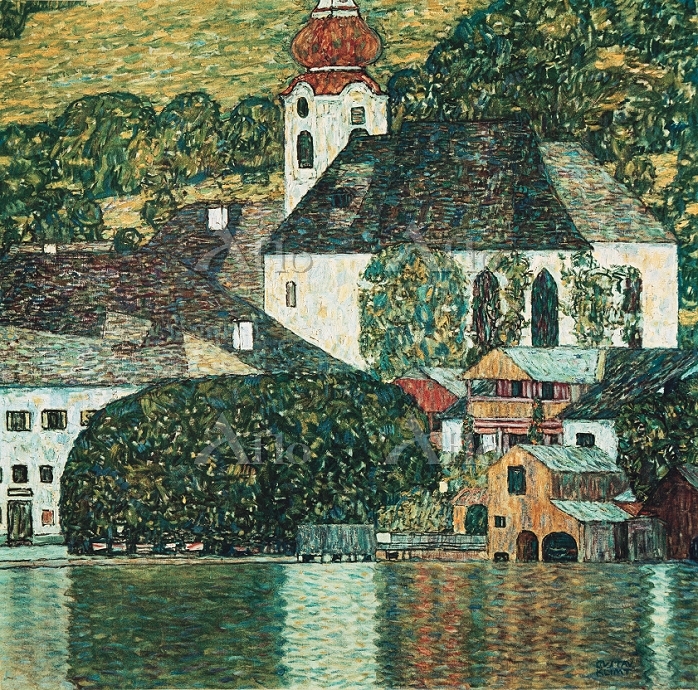 クリムト 「アッター湖畔のウンターアッハ教会」 [26167677]のアート