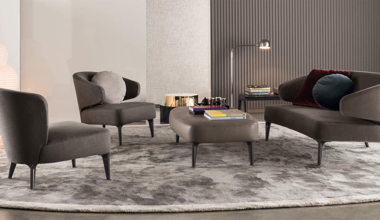 身長156cmのインテリア】極上の座り心地と美しいデザイン！ミノッティ