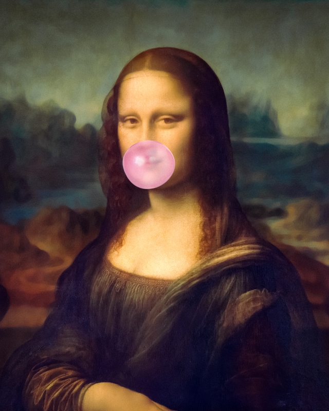 Mona Lisa Bubble Gum posters & prints by Taudalpoi - Printler
