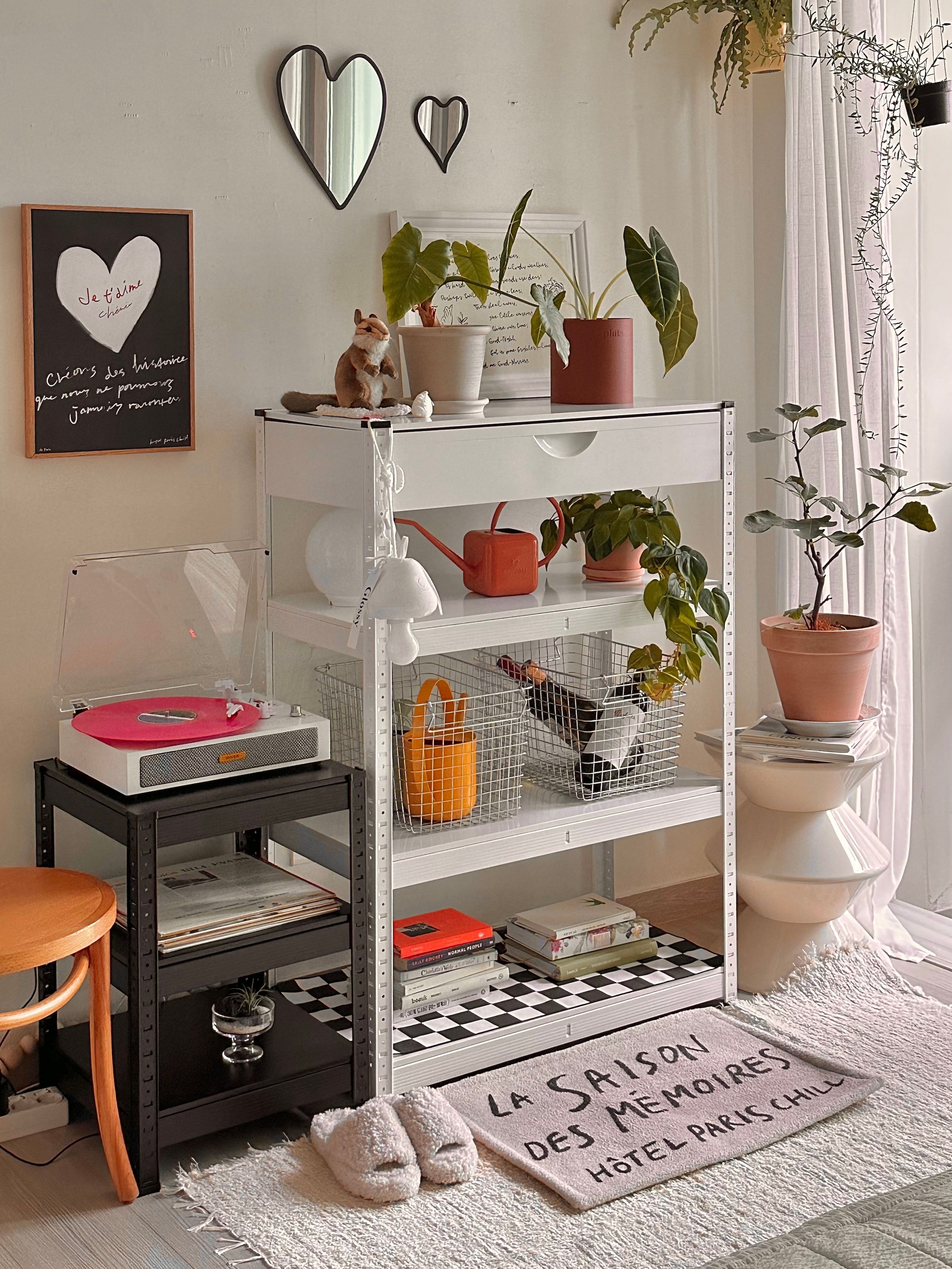 wvym スチール ラック 3段 80cm［5色］ ブラック ピンク オレンジ