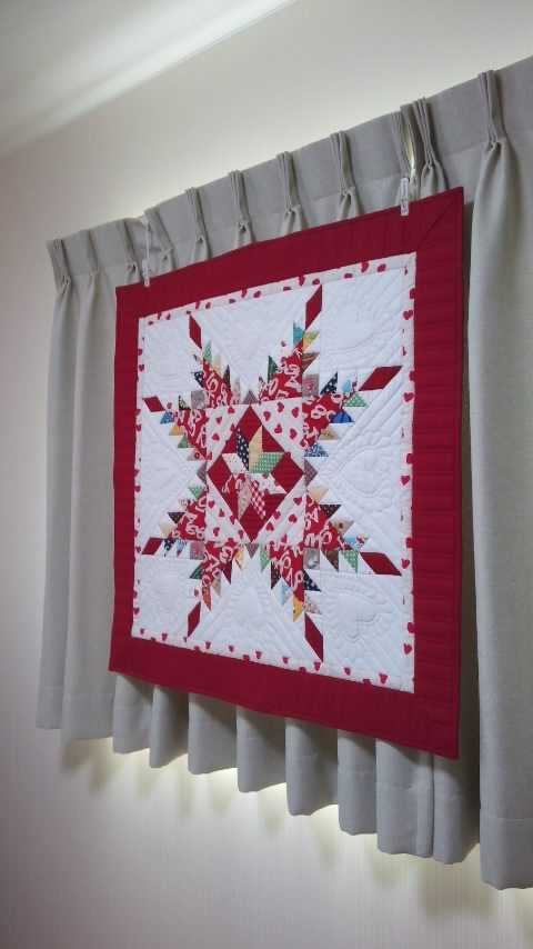 フェザースター完成 - 楽しい布合わせ