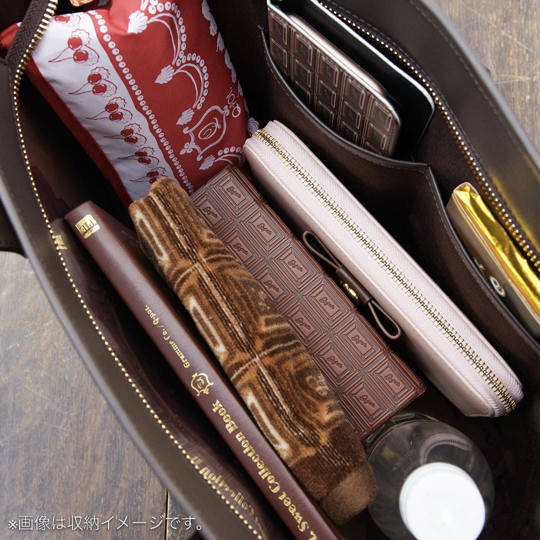 ビターチョコレート ジップトートバッグ | Q-pot. ONLINE SHOP