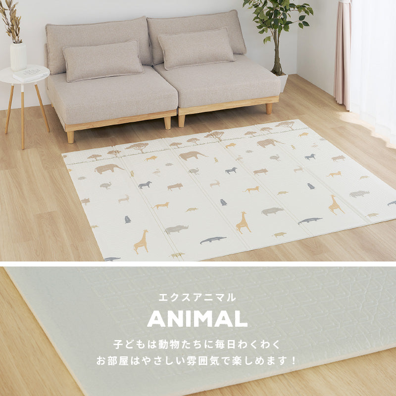 プレイマット 折りたたみ コンパクト収納 キッズラグ 子供部屋