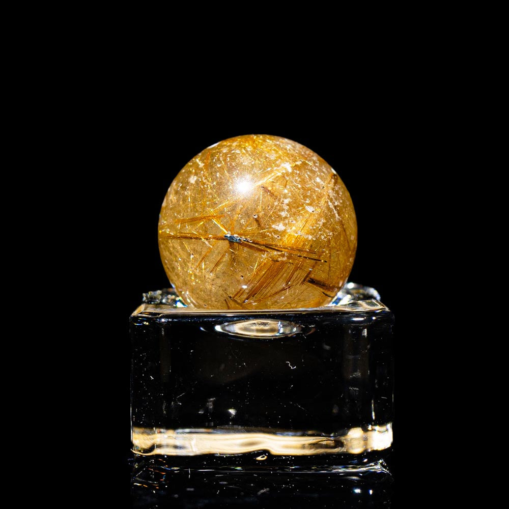 ルチルクォーツ スフィア】直径約19.7mm ブラジル産 丸玉タイプ