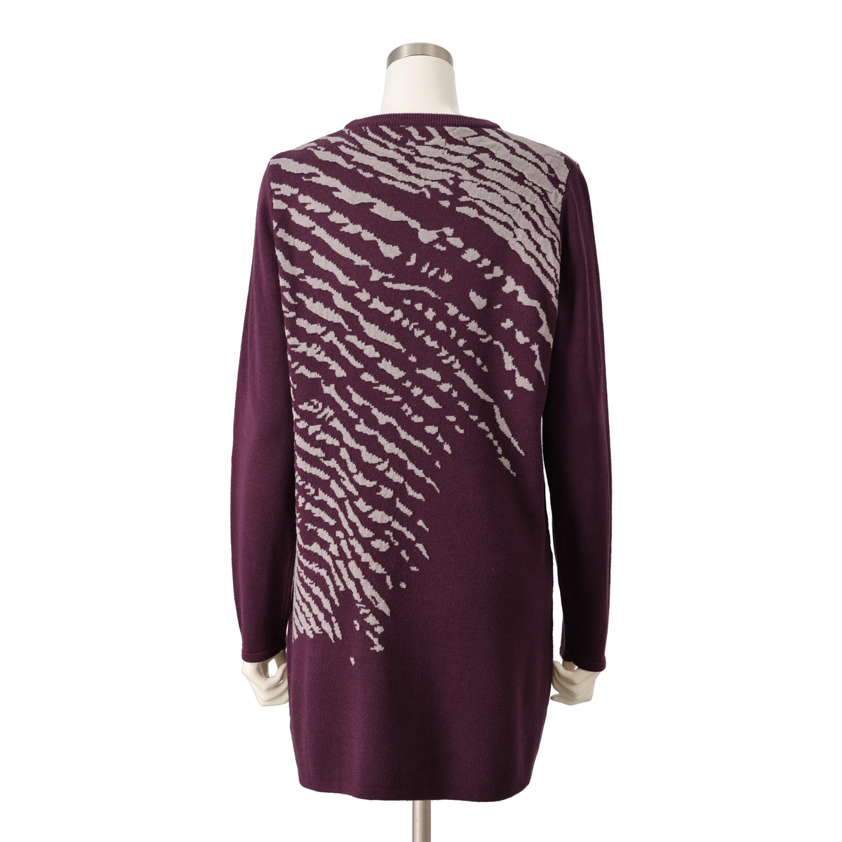 BOUTIQUE JUNKO ゼブラ柄ジャガードニットチュニック ブティック