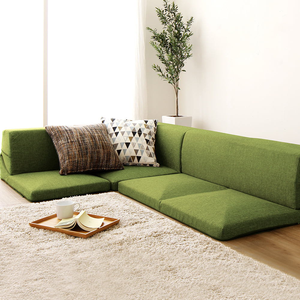 日本製 フロアコーナーソファー/フロアタイプでお子様にもペットにも