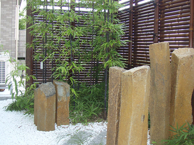 坪庭 六方石のあしらい ビフォーアフター施工例写真 株式会社庭芸社