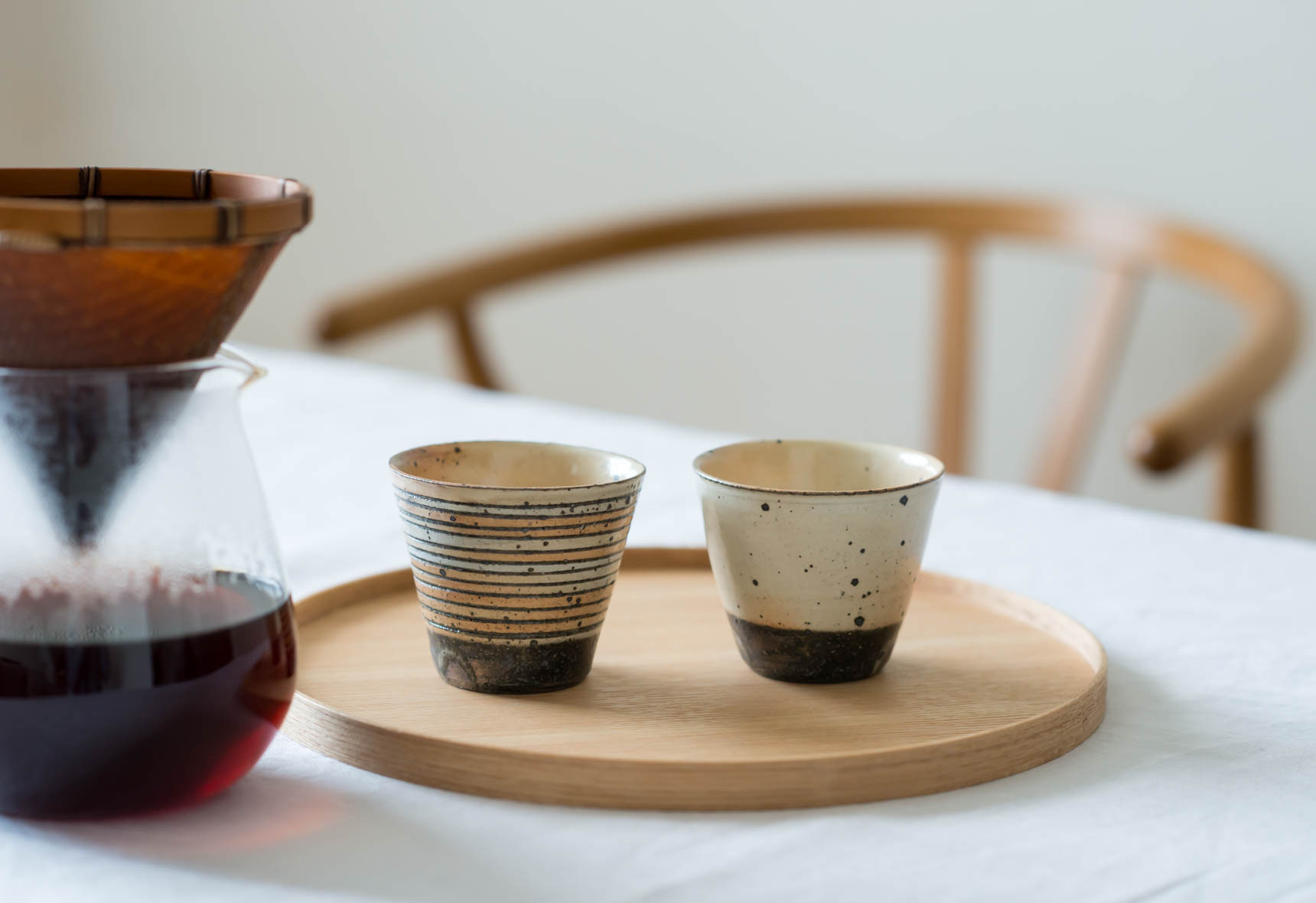 粉引蕎麦猪口 縦格子 | オンラインショップ | 生活購買店reed