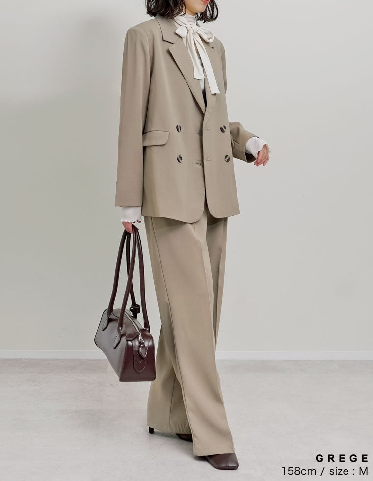 ダブルタックカラーワイドパンツ - パンツ通販 | 人気レディース