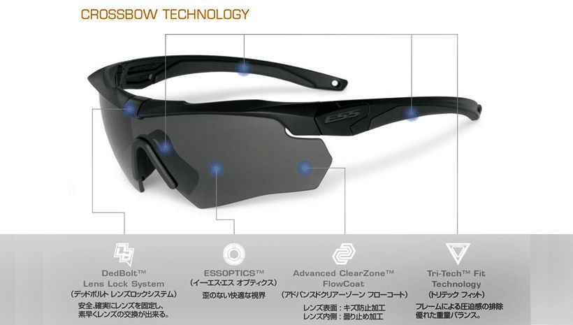 ESS シューティンググラス CROSSBOW 3LS クロスボウ 740-0387