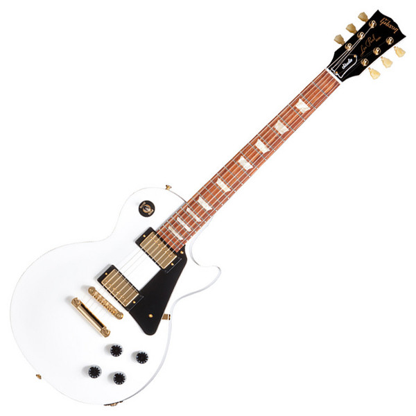 DISC Gibson Les Paul Studio, Alpine White, Gold Hardware at Gear4music