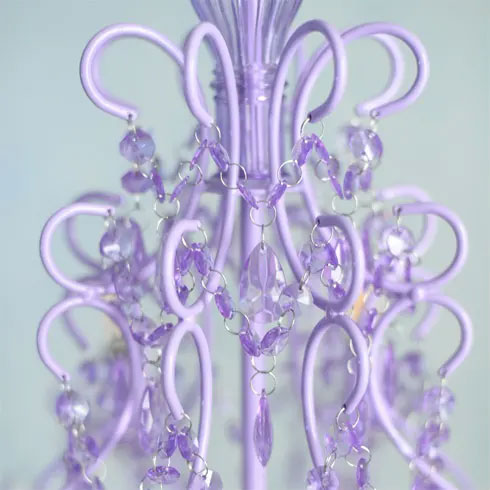 シャンデリア LED 8灯 ラベンダー 引掛シーリング取付 かわいい