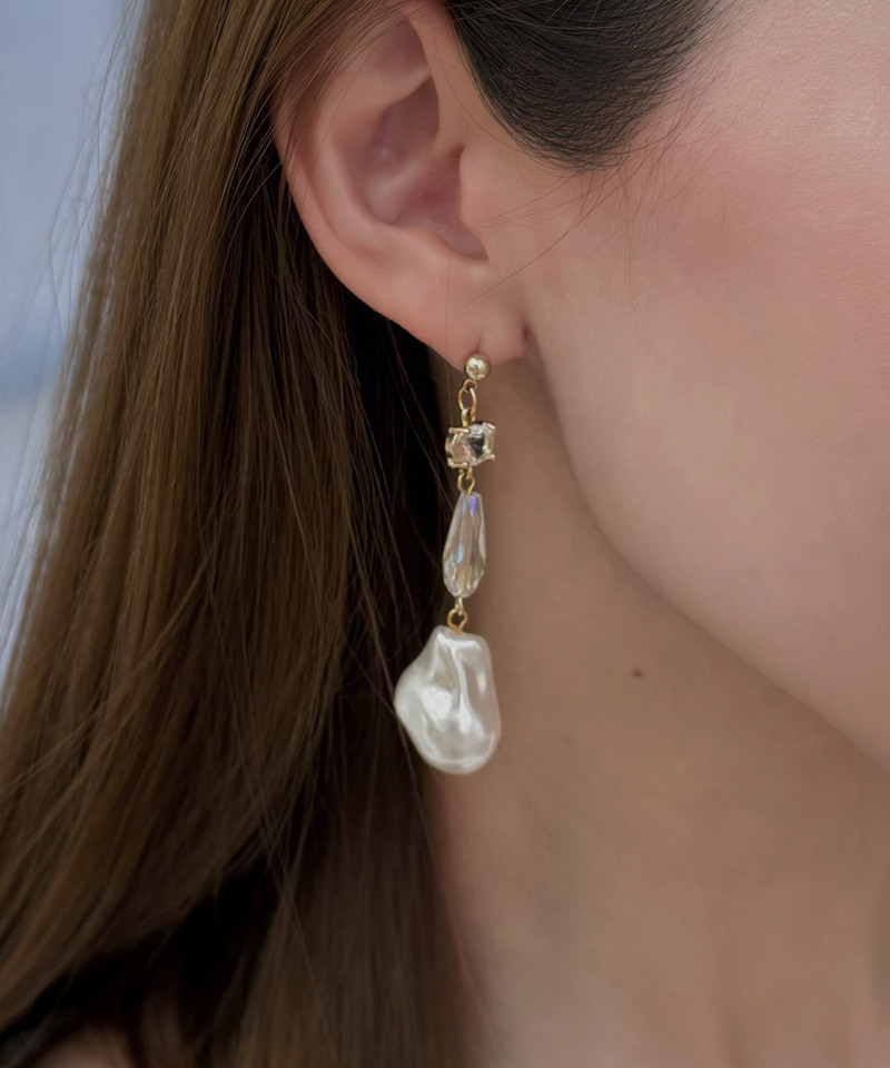 クリスタルパールピアス｜ROYAL PARTY ロイヤルパーティー 商品詳細