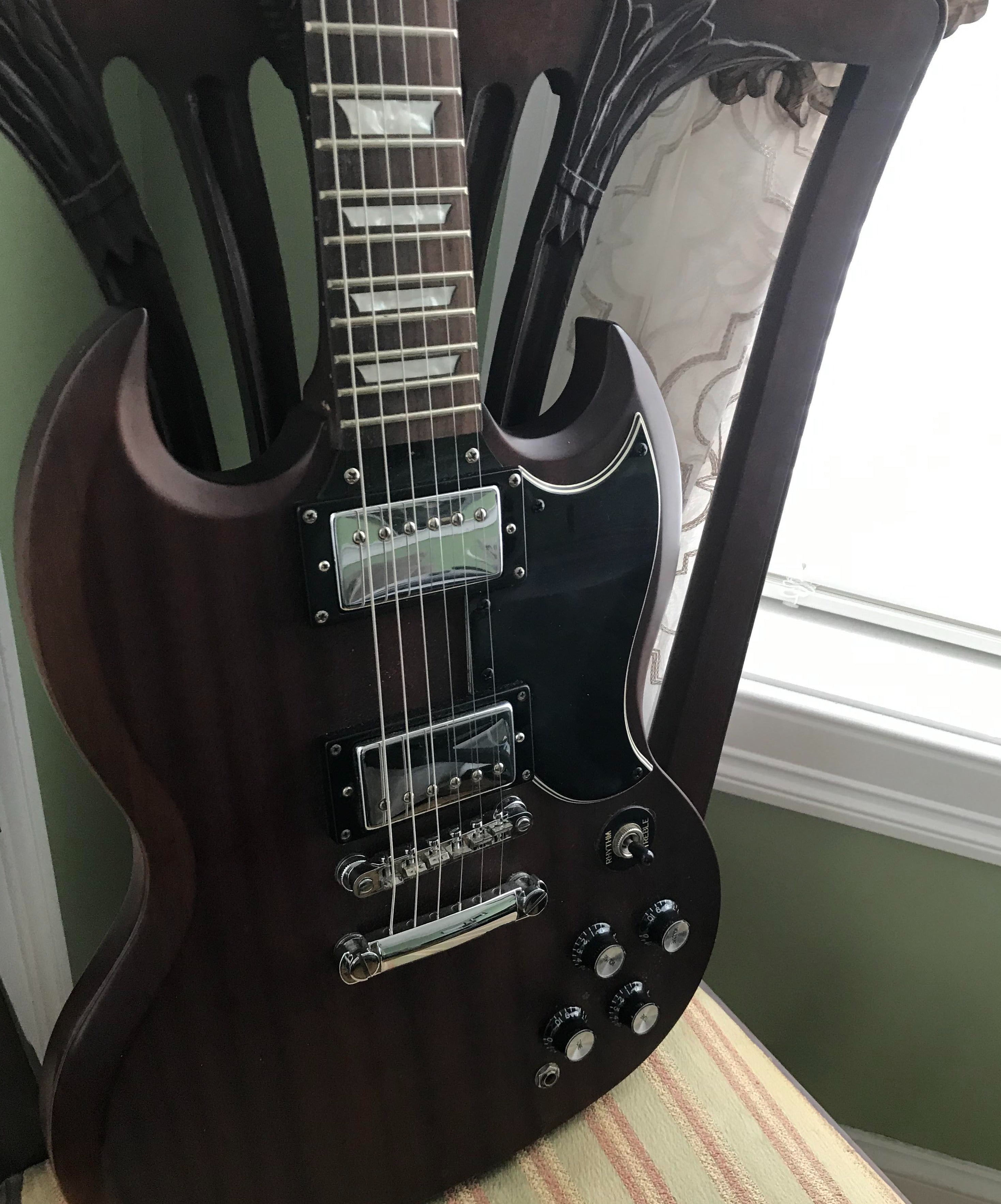 2006 Epiphone SG Faded G-400 6 String Electric Guitar, Worn Brown With