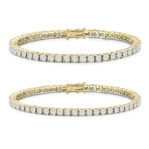 PROMO SET] 3mm & 4mm Monette 4 Prong Bracelet Diamond Set - ROSCE