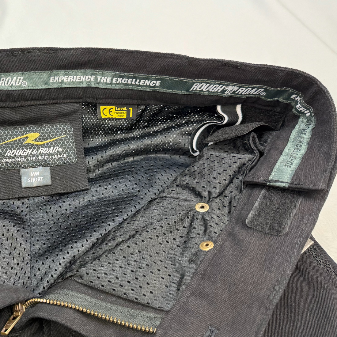 RR7509LF ハーフメッシュストレッチブラックデニムパンツLF | ラフ＆ロード