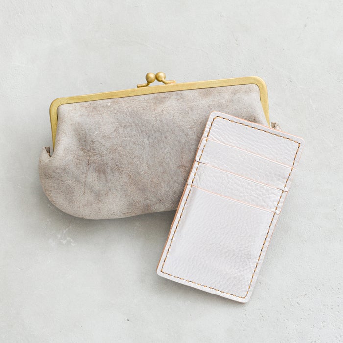 N25 レザーがま口ウォレット（クーズーストーン・大）