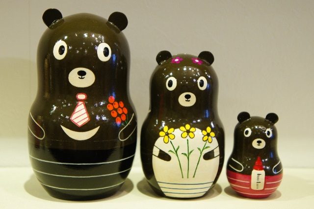 リャビーナ・オリジナルマトリョーシカ 「クマトリョーシカ」 3ピース