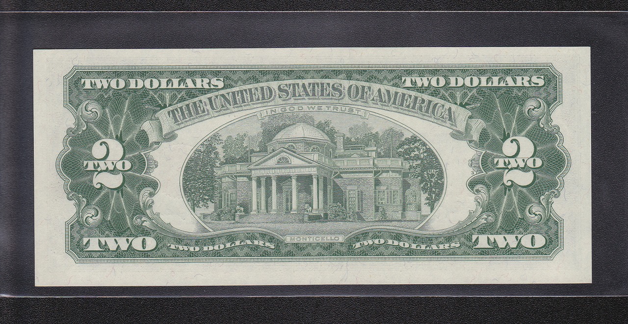 アメリカ 2ドル紙幣 1963年S レッドシール A07944445A 完未品 | 収集