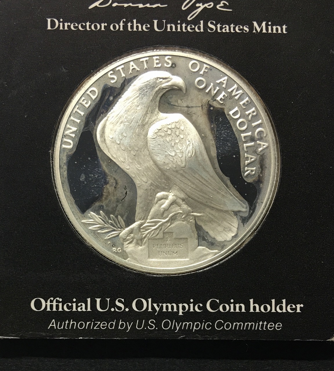 USA 1ドル銀貨/聖火塔 1984年/ロサンゼルスオリンピック記念銀貨 未